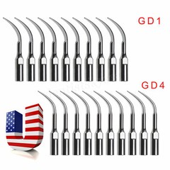 10X Dental Ultrasonic Piezo Scaler Tips Fit DTE SATELEC Handpiece GD1GD4 OR1