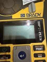 Brady BMP 21-PLUS Handheld Portable Label Printer Black Yellow. No case W/ Strap