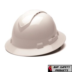Ridgeline Full Brim ANSI Construction Safety Hard Hat 4 Point Ratchet Suspension