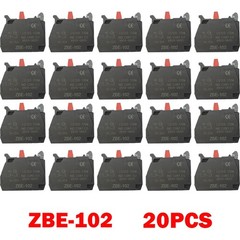 20PCS ZBE-102 Single Contact Block Silver Alloy Screw Clamp Terminal 1NC ZBE102