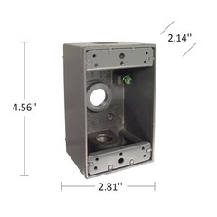 Hubbell Raco 5320 Single Gang Weatherproof Box Die Cast Aluminum 3 In Outlet