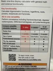 Texas Instruments TI-30Xa Scientific Calculator SAT ACT Approved