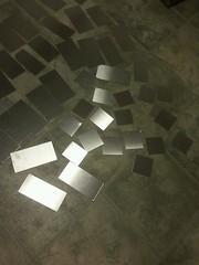 Stainless steel scraps 24 gage Plate random sizes 2 ” to 5 ” TEN PIECE LOT