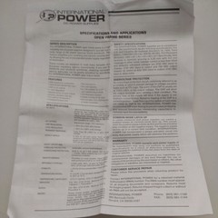 POWER SUPPLY OPEN FRAME 24-28V @ 0.5A OUTPUT INTERNATIONAL POWER IHA24-0.5, NEW