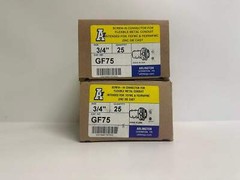 50 PK Arlington (GF75) 3/4″ Connector Flexible Metal Conduit Intended For FEFMC