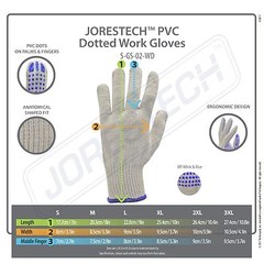 12 Pairs Poly Cotton PVC Dots String Knit Work Gloves for Warehouse
