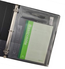 15Pack 3 Holes Clear PVC Zipper Binder Pocket Insert Pages 8.5″x11″ Storage Bags