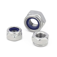 NYLOC NYLON INSERT LOCKING NUTS M2 M2.5 M3 M4 M5-M30 A2 STAINLESS STEEL DIN 985