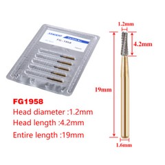 10-100*Dental Tungsten Steel Carbide Crown Cutting Bur For High Speed FG-1958 po