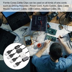 Ferrite Cores Ring RFI EMI Noise Suppression Filter 6.5×10.5x20mm(IDxODxH) 20Pcs