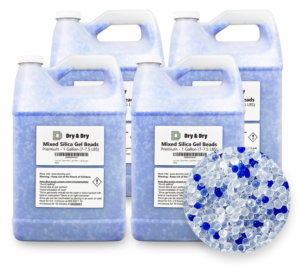 4 Gallon (28-30 LBS) “Dry & Dry” High Quality Mixed Silica Gel Desiccant Beads
