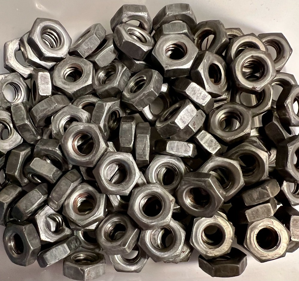(100) 1/4-20 Hex Jam Nuts Plain Steel Thin Nuts Half The Size Of Standard 1/4″20