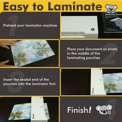 KOALA Thermal Laminating Pouches 9″x11.5″ Clear 3Mil Laminate Sheets 25 Counts