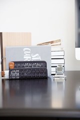 Bronze Desk Organizer 3 Piece Set – Bronze Trellis Pattern