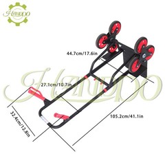 Stair Climbing Hand Truck 440lb, Heavy Duty Dolly Cart for Stairs &6″ TPR Wheels