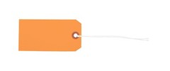 100 Orange Tags 4 3/4″ x 2 3/8″ Size 5 Inventory Shipping Hang Tag with String