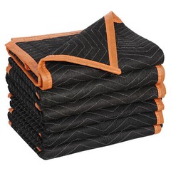 Heavy Duty 6 Pack Moving Blankets Quilted 40″ x 72″Shipping Furniture Pads Black