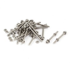 25 Sets M2 x 25mm 304 Stainless Steel Phillips Pan Head Screws Nuts Washers
