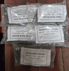 5 pounds #6 x 3″ Star Drive Stainless Steel Finish Deck Screws