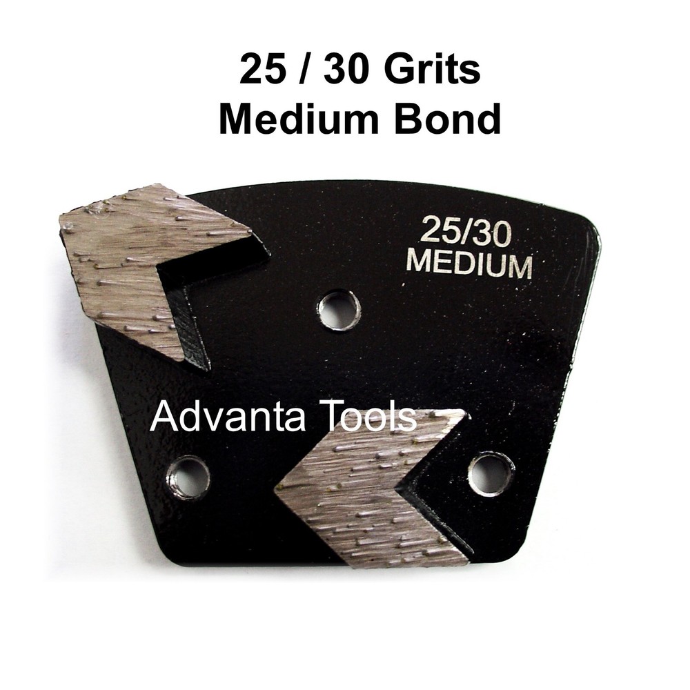 Trapezoid Arrow Seg Grinding Shoe / Disc / Plate – Medium Bond – 25/30 Grit