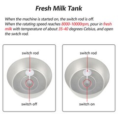 Electric Centrifugal Separator Fresh Milk Cream 100L/H Milk Cream Separator New