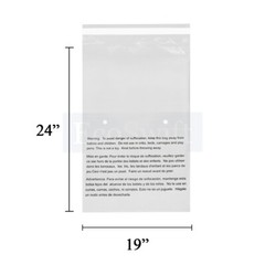 1-1000 19×24 EcoSwift Self Seal Suffocation Warning Clear Poly Bags Free Ship