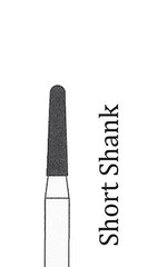 CROSSTECH Dental Diamond Short-Shank ROUNDENDTAPER-855/014S,MB5MSS-Medium, 5Burs