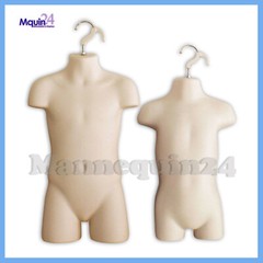 TODDLER & CHILD TORSO HANGING MANNEQUIN SET WITH HANGERS – FLESH KIDS FORMS