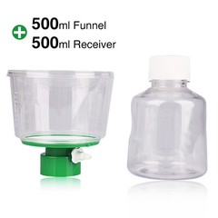 Disposable PES Filter Vacuum Units 0.22μm 500ml Bottle Top&Receiver Flask 4Pcs