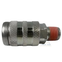 2 PC Industrial M style Air Compressor Quick Connect Coupler 1/4″ NPT Male Steel