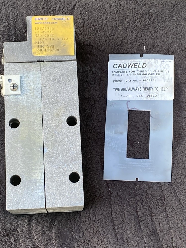 Erico Cadweld VBC2QV3C Graphite Weld Mold B806A01 Exothermic Grounding Mold OEM