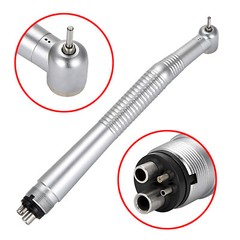 5X Dental High Speed Handpiece 4 Hole Push Button Air Turbine Single Water Spray