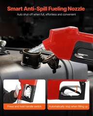 12V DC Fuel Transfer Pump – 10 GPM, Auto Shut-off, Portable, Tractor Use