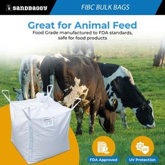 Sandbaggy NEW 35″ x 35″ x 30″ – FIBC Bulk Bags Super Sacks – 3000 lb Capacity