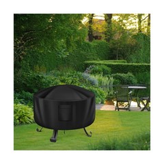 Fire Pit Cover Round – 38″ Heavy Duty Waterproof Oxford Fabric Outdoor