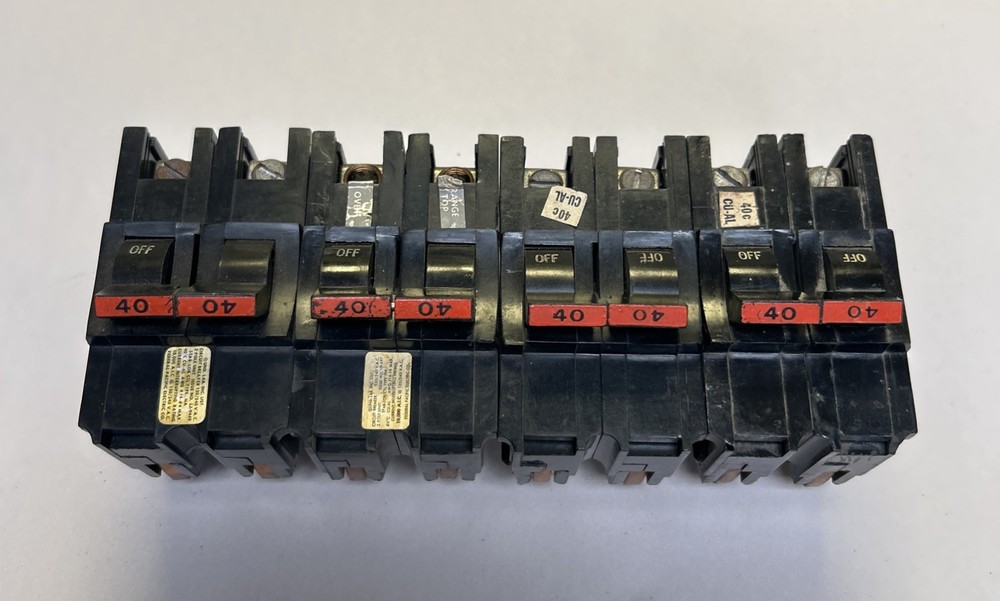 FEDERAL PACIFIC,NA240,CIRCUIT BREAKER 40A 120/240V 2P LOT OF 4