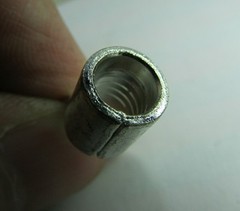 5 Solid Copper #6 Brazed Ring Terminals, 6AWG Cable x 3/8″ or M10 Stud Tinned
