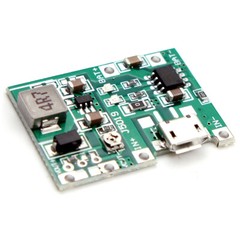 5pcs Micro-USB TP4056 3.7V Charger Module w/ Step-up Boost 5V 9V 12V 27V DC UPS