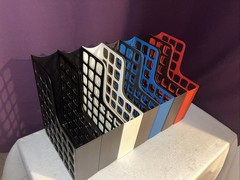 7 X Vintage Oxford DecoFile File Plastic Organize Magazine Holders Top Condition