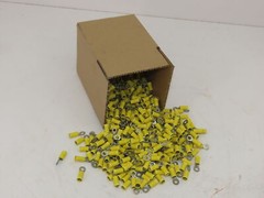 500Pcs 12-10AWG 3/16″ Insulated Ring Terminals Wire Crimp Connector Yellow