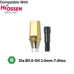 Titanium Straight Transfer Abutment Compatible with Osstem Hiossen Mini/Regular