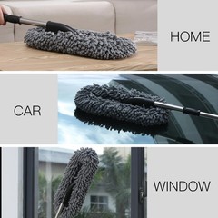 IPELY 3 Pack Large Microfiber Car Interior and Exterior Duster (Kit), Gray