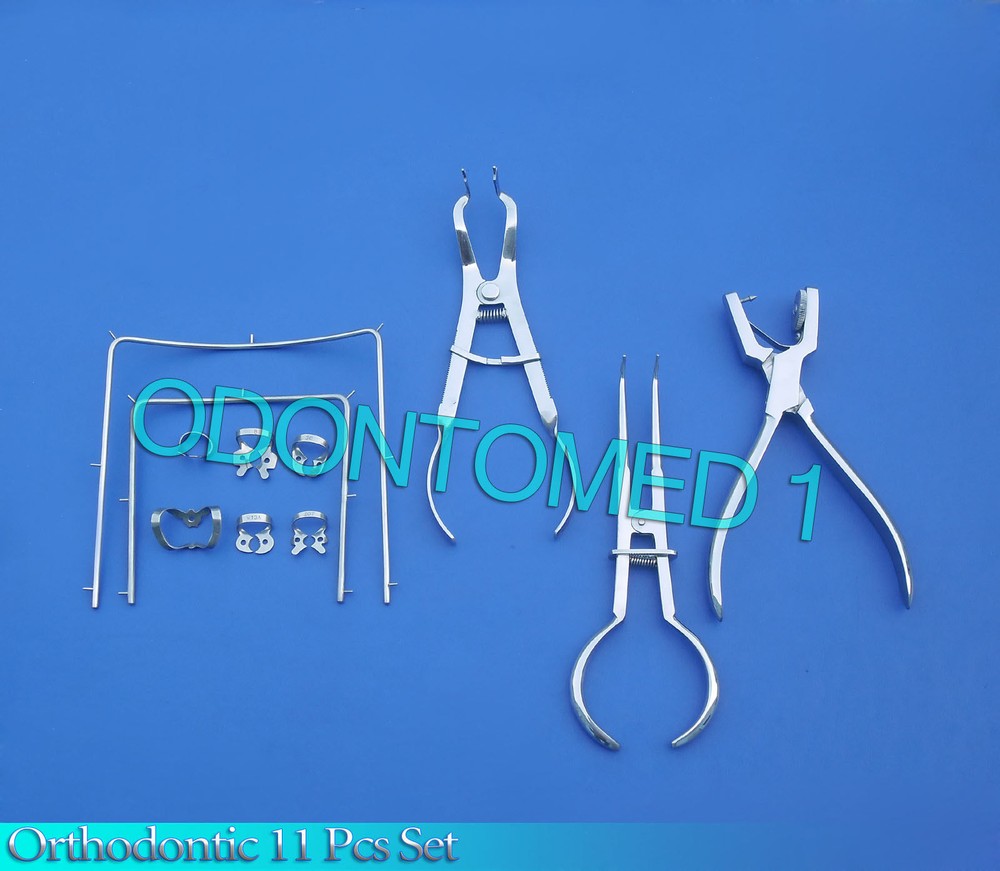 11 Assorted Orthodontic Dental Instruments Set