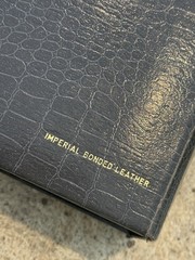 Imperial Black Bonded Leather Heavyweight Storage Binder 3in 3-Ring 600 Sheets