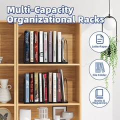 Simple Trending 9 Section Metal File Sorter Organizer for Desk Home Office, Blac