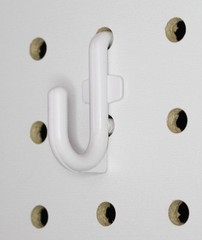 Plastic White J Hook Peg Board Hook Kit Garage 100 pieces PEGBOARD NOT INCLUDED