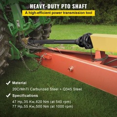 PTO Shaft PTO Drive Shaft 1-3/8″ 6 Spline Ends T5 43″-57″ for Brush Hog