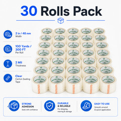 30 Rolls Shipping Box Packing Sealing Tape 2″ x 100 Yards 300FT w/ FREE Shipping