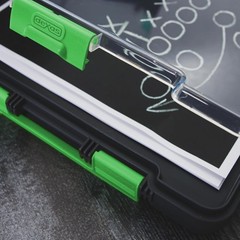 Clear View Desktop Clipboard Holder Green 13.75 x 9.5 in Dexas Clip Case