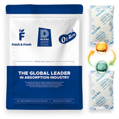 100 gram X 10 PK “Dry & Dry” Food Grade Orange Indicating Silica Gel Packets